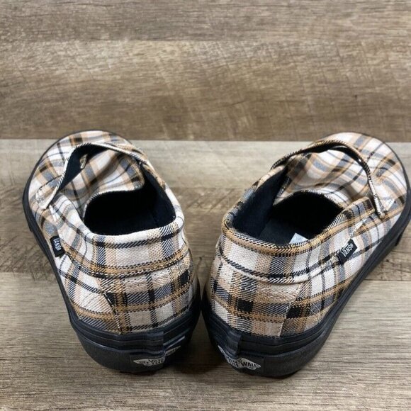 VANS Style 53 Plaid Khaki Slip On Chunky Shoes Loafers Women's Size 9.5 NEW - Picture 5 of 9